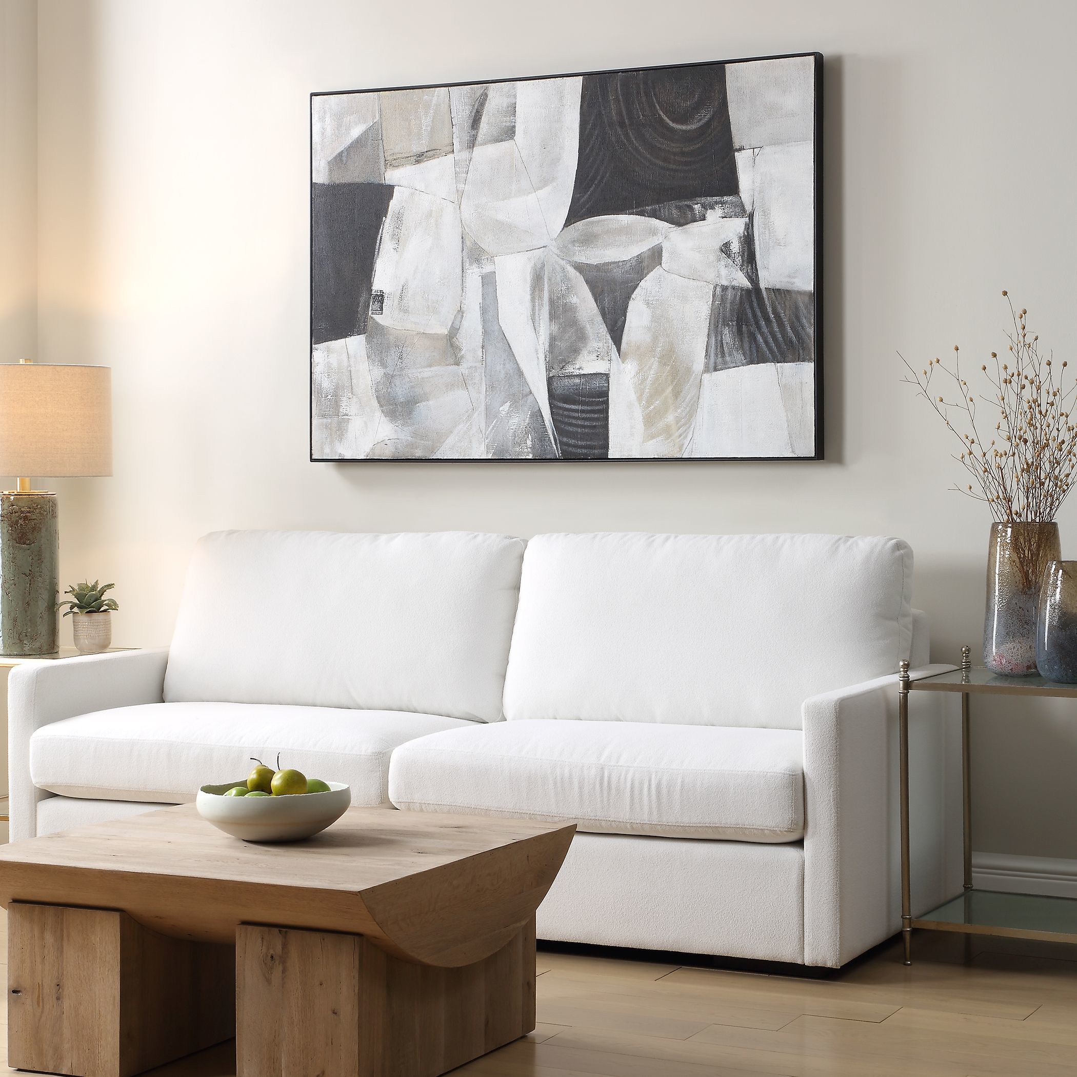 Folding Monochromatic Framed Abstract Art